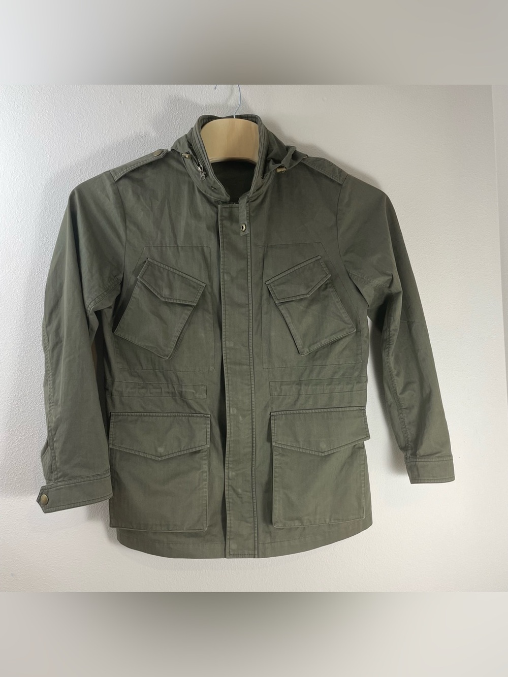 Spier Mackay SS23 Field Jacket Men size 38 Military M-65 Olive Green Cotton